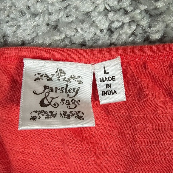 Parsley & Sage Women Embroidered Tunic Top Size Large Boho Artsy Cottage - Picture 5 of 12